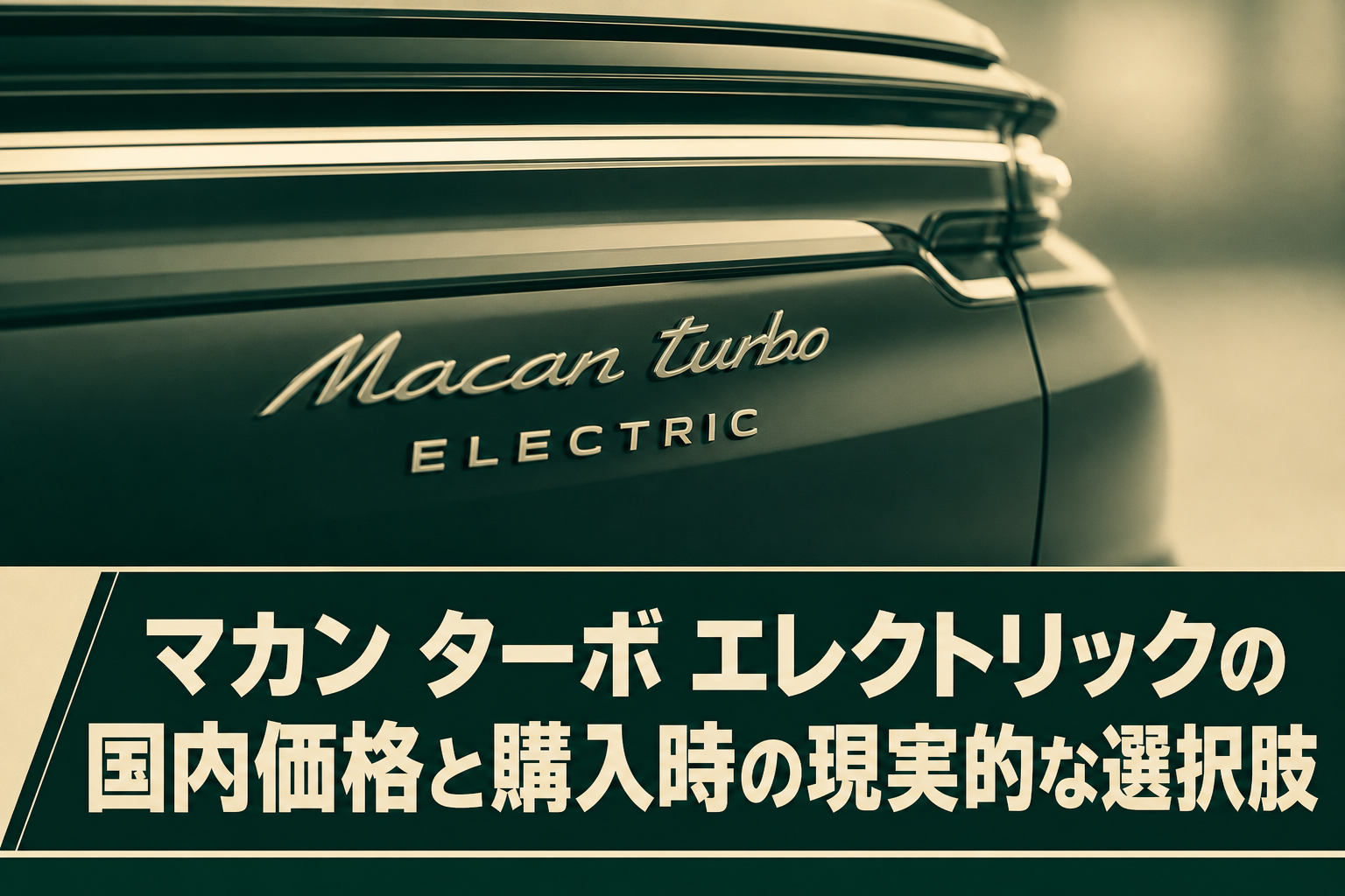 マカン ターボ エレクトリックの国内価格と購入時の現実的な選択肢